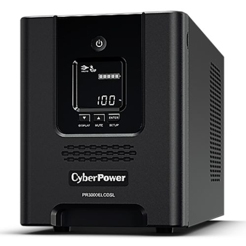 CyberPower 3000VA Line Interactive Tower Pro UPS, 2700W, LCD Display, 9x IEC, AVR Energy Saving, Hot-Swap Batteries CyberPower 3000VA Line Interactive Tower Pro UPS, 2700W, LCD Display, 9x IEC, AVR Energy Saving, Hot-Swap Batteries